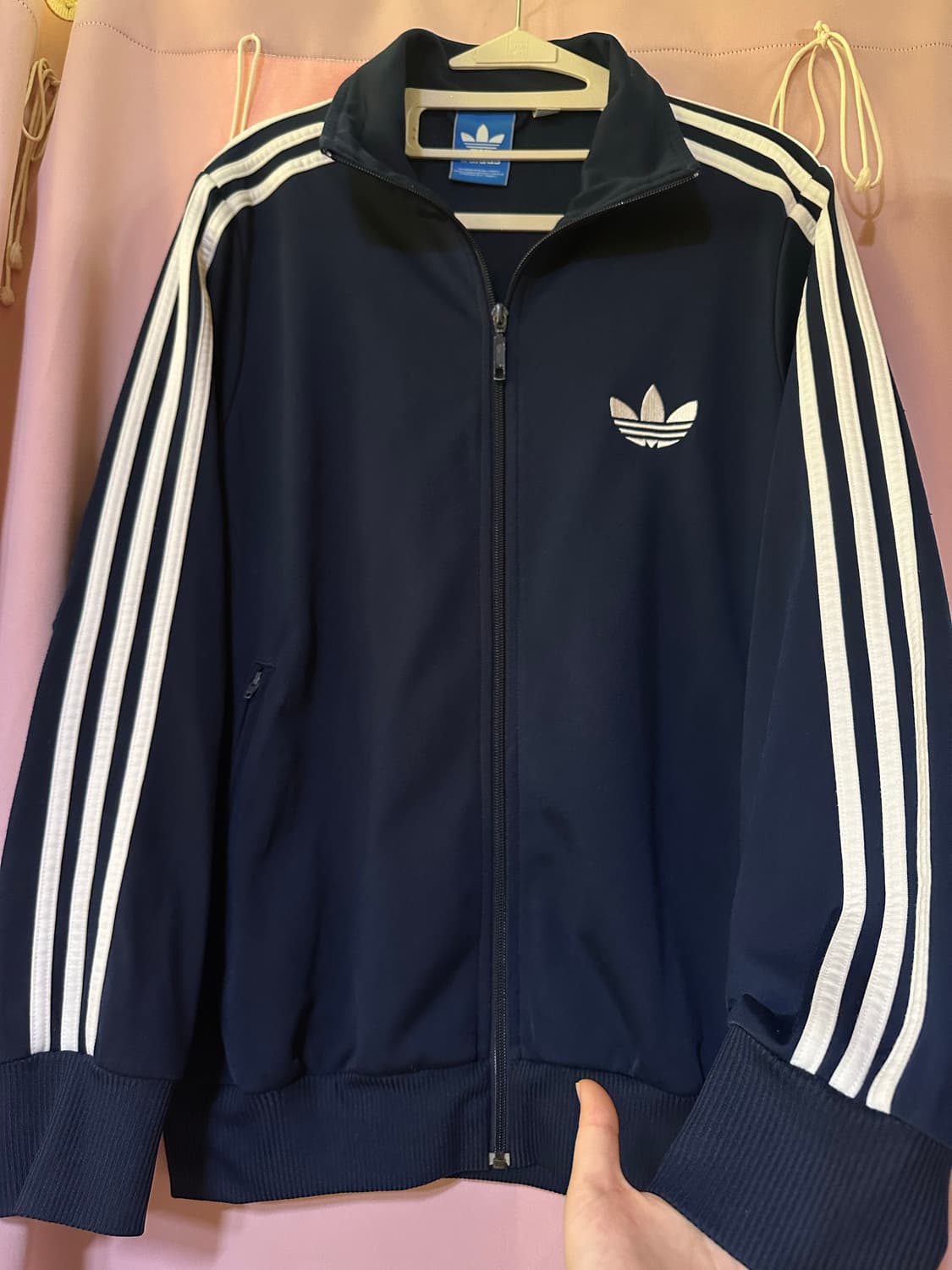 아디다스져지 아디다스 파이어버드 네이비 불꽃져지 트랙탑 엠사이즈 상품이미지1