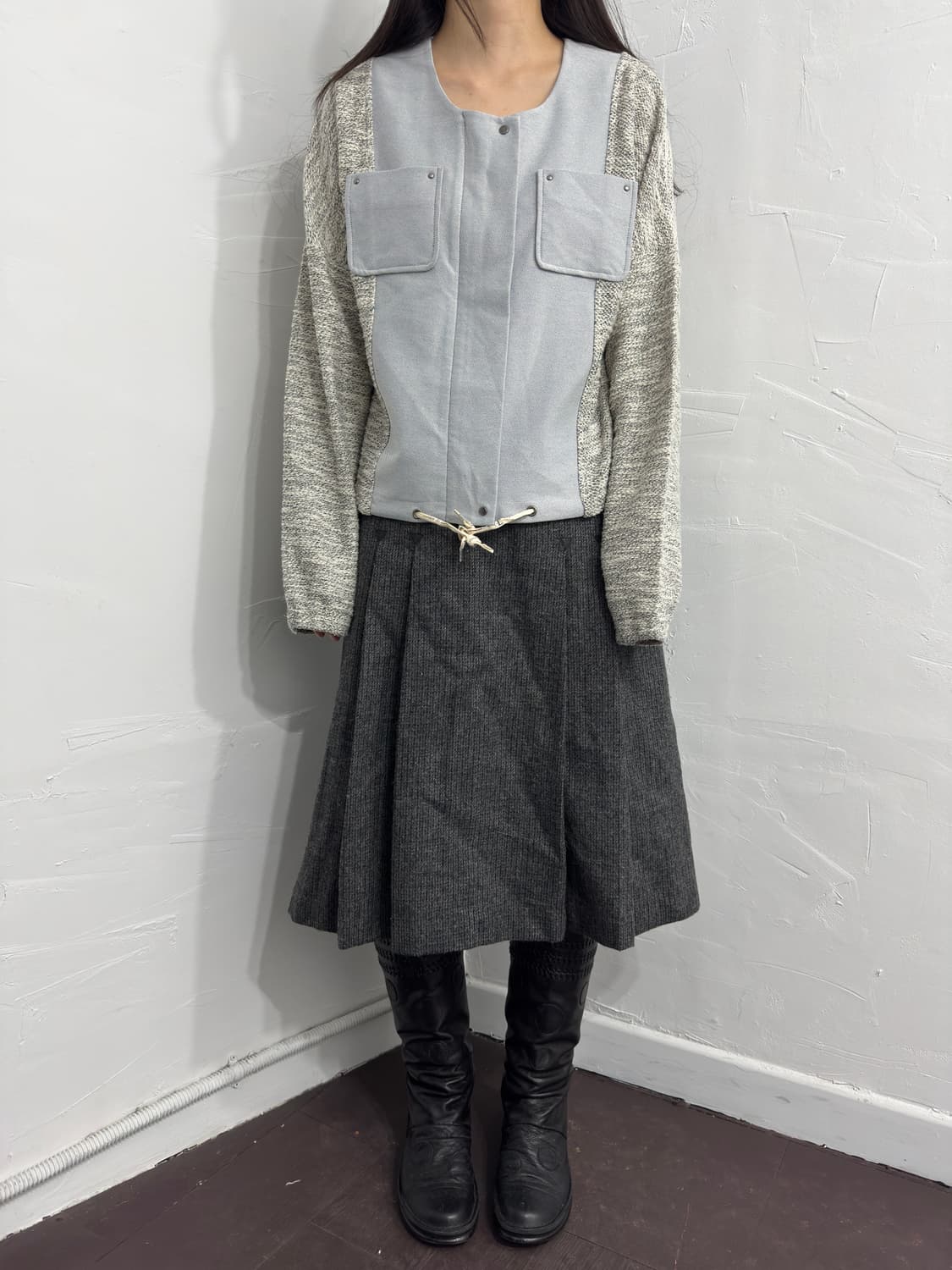 daytime wool pleats skirt 상품이미지2