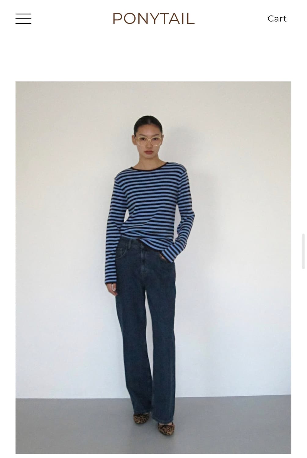 포니테일 PONYTAIL 뉴벨라 루즈핏진(XS) 상품이미지1