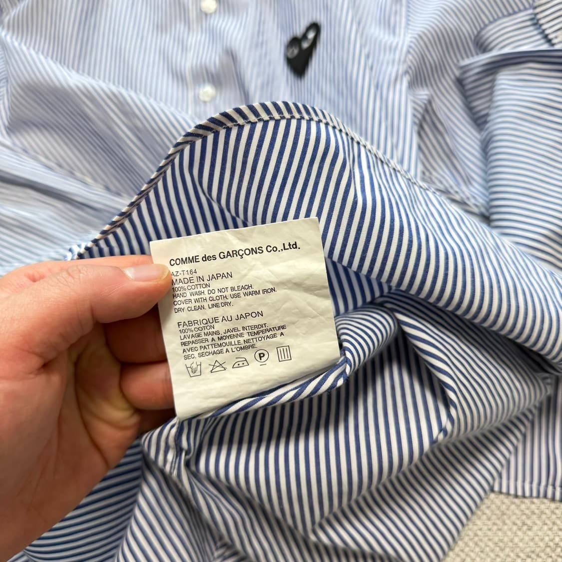 꼼데가르송 블랙와펜 스트라이프 셔츠 상품이미지4