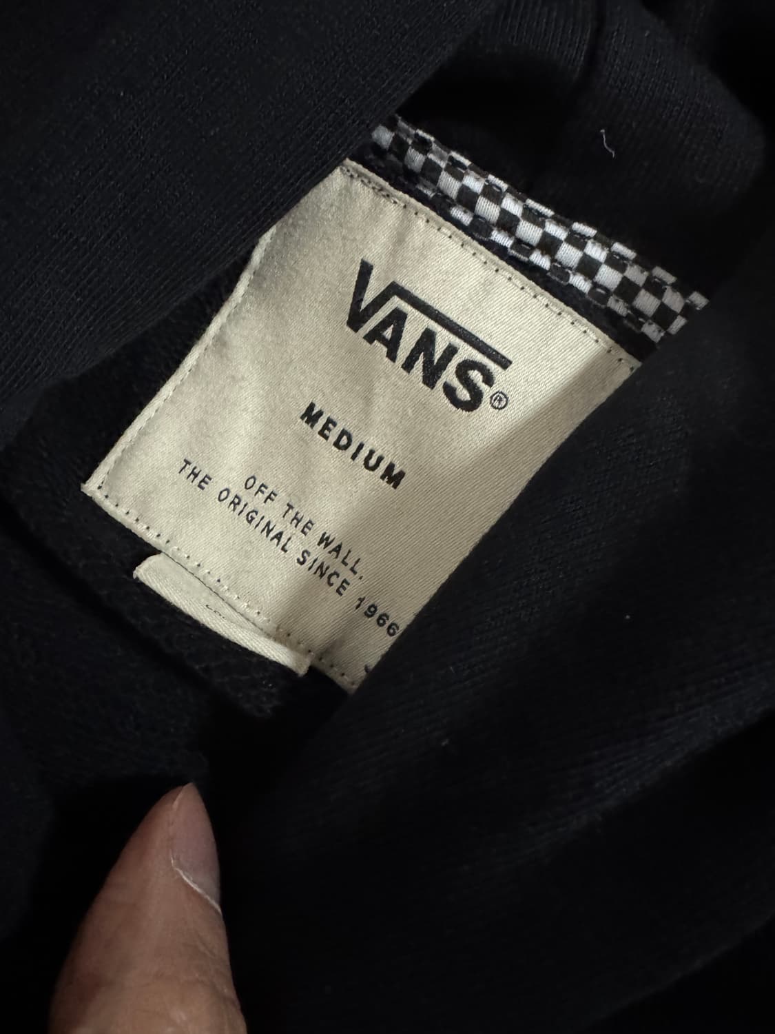 반스 Vans 뒷 박스 로고 스트릿 후드티 M ~ L 블랙 상품이미지3