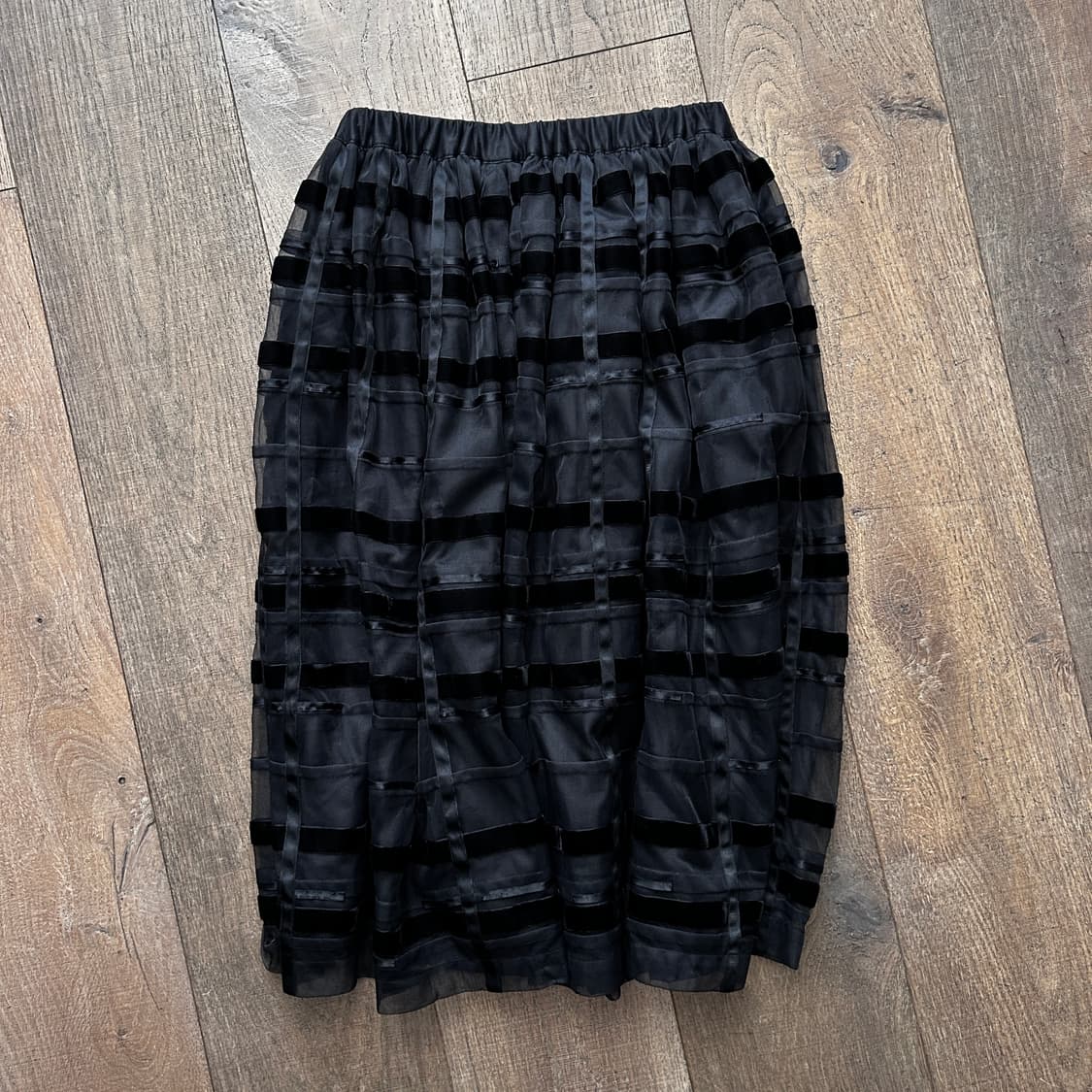 Mixed Line Patchwork Tulle Skirt 상품이미지10