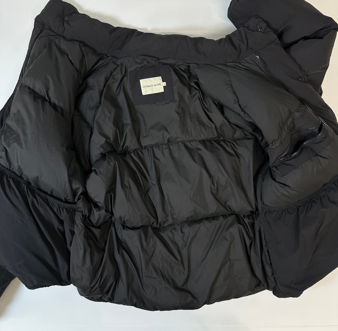 토마스모아 시티숏다운 패딩 블랙 L(덕다운) 상품이미지4