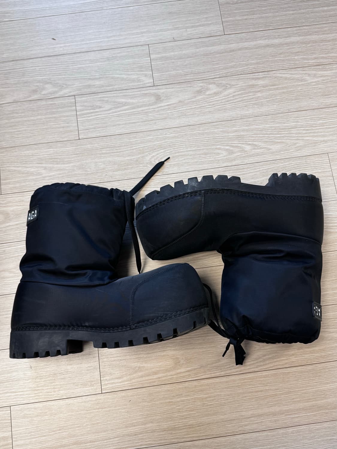 [41-42] 발렌시아가 스키웨어 알래스카 나일론 로우 부츠 블랙 상품이미지4