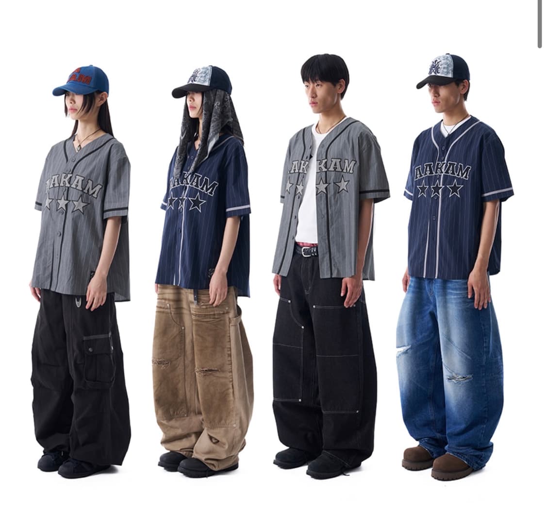 AAKAM Cotton Baseball Jersey (Gray) 상품이미지3