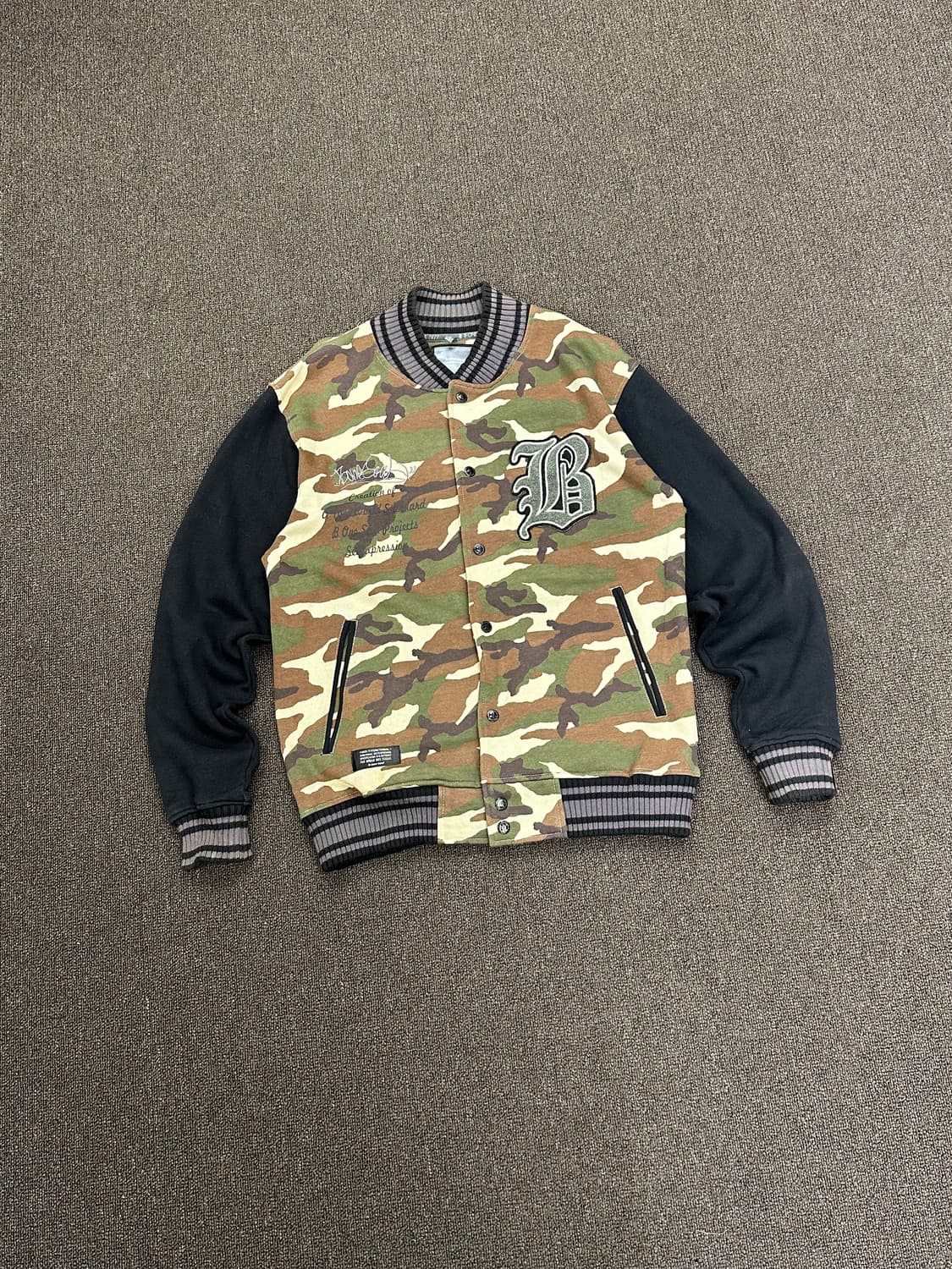 L)B-ONE-SOUL 빈티지 카호플라주 스타디움 자켓 상품이미지3