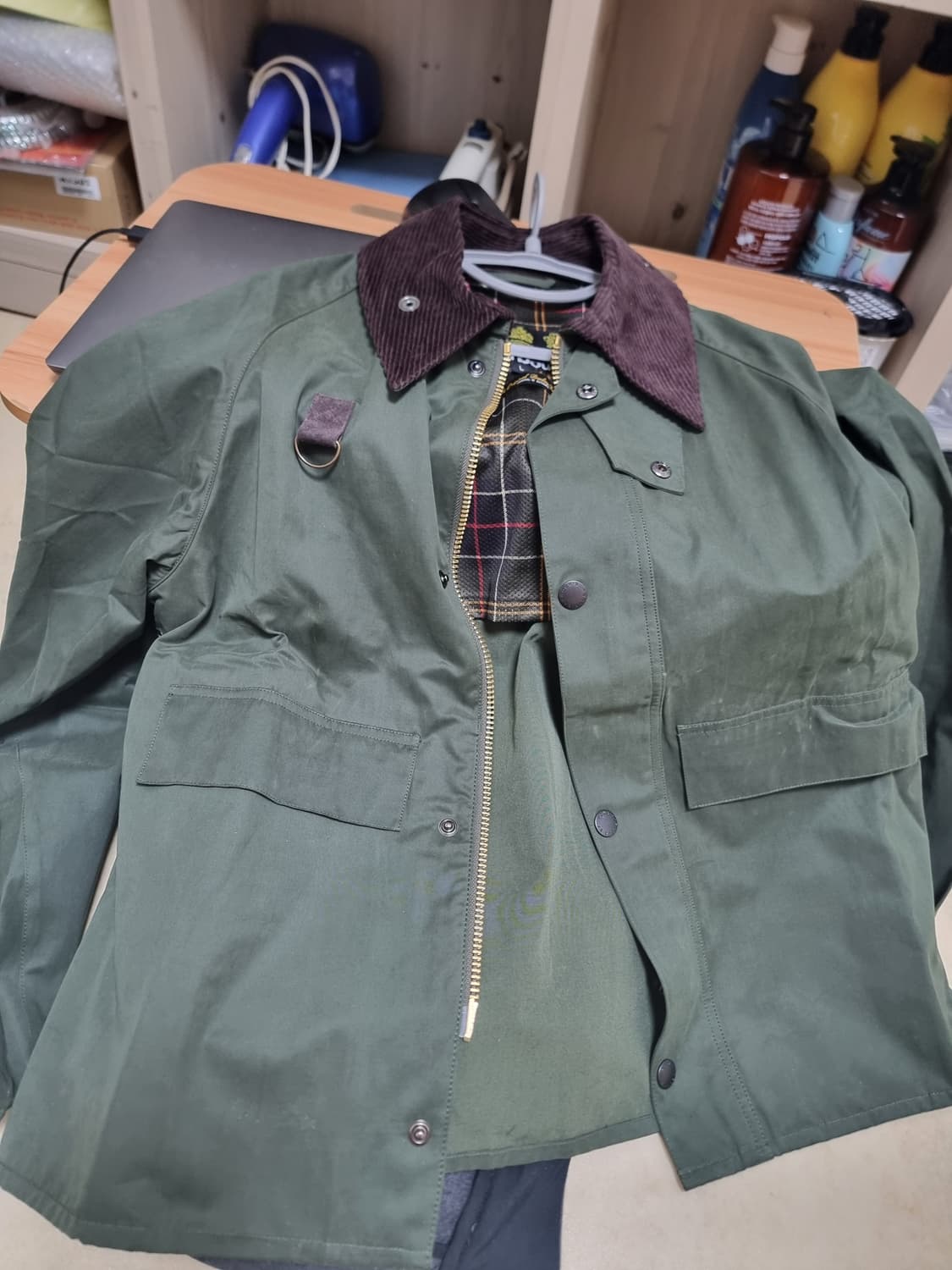 바버 스페이 논왁스 카키 L 상품이미지1