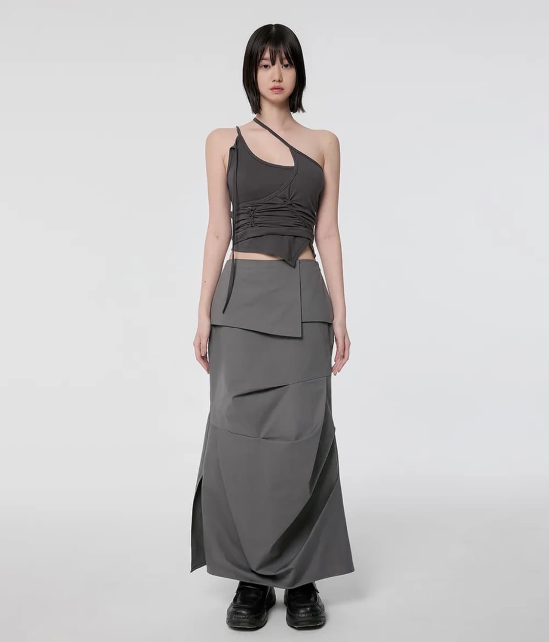 플레어업 Drape Layered Maxi Skirt (FL-238_Gr 상품이미지2