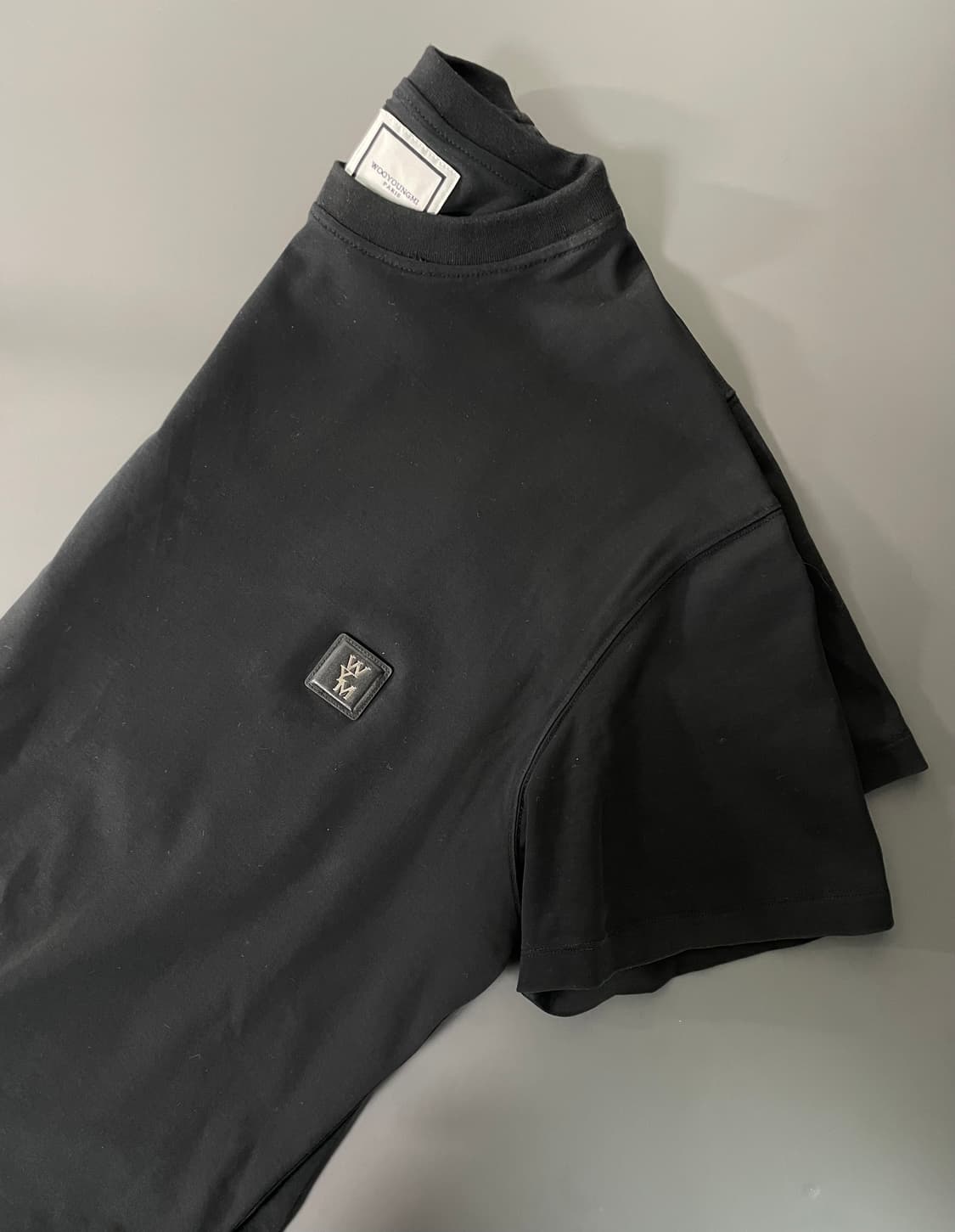 [48] 우영미 우영미 블랙 드로우스트링 반팔 티셔츠 상품이미지3