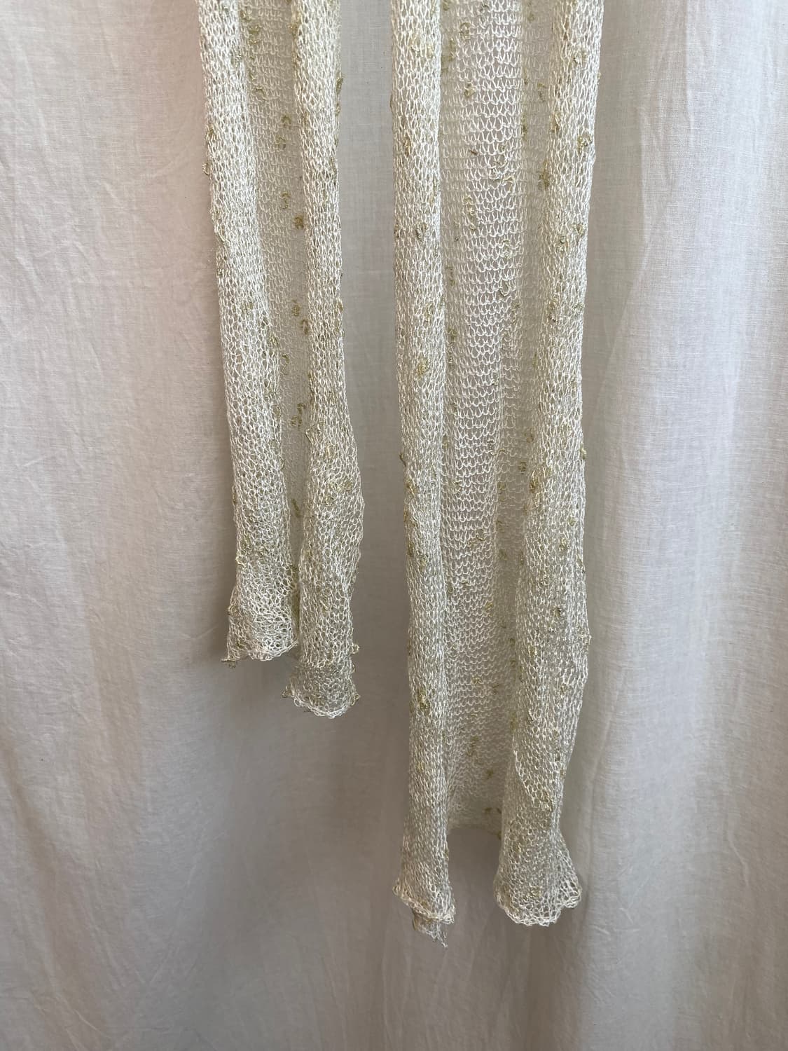 베이지 그물 머플러 상품이미지5