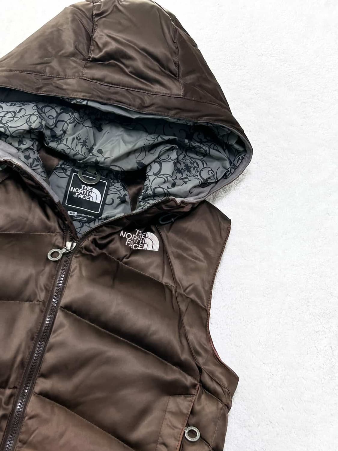 노스페이스 초코 브라운 구스다운 패딩조끼 상품이미지6