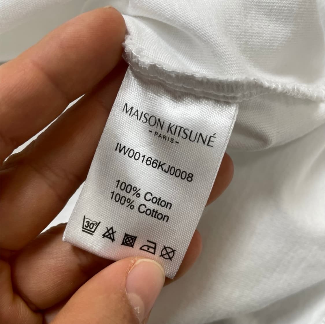 메종키츠네 화이트 올리 커피 폭스 반팔 티셔츠 M 상품이미지3