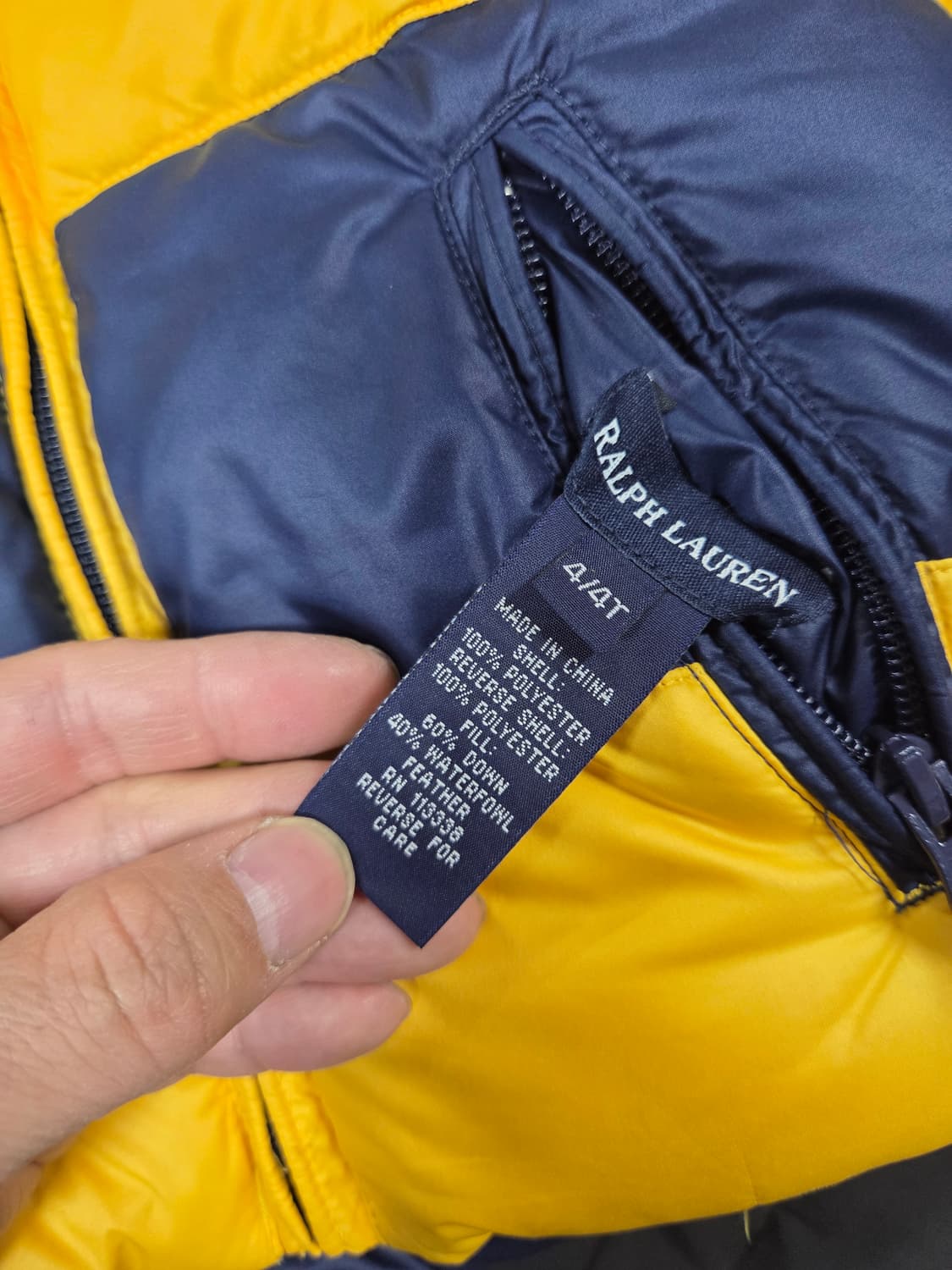 폴로랄프로렌 키즈 리버시블 꿀벌 패딩 4t 상품이미지5