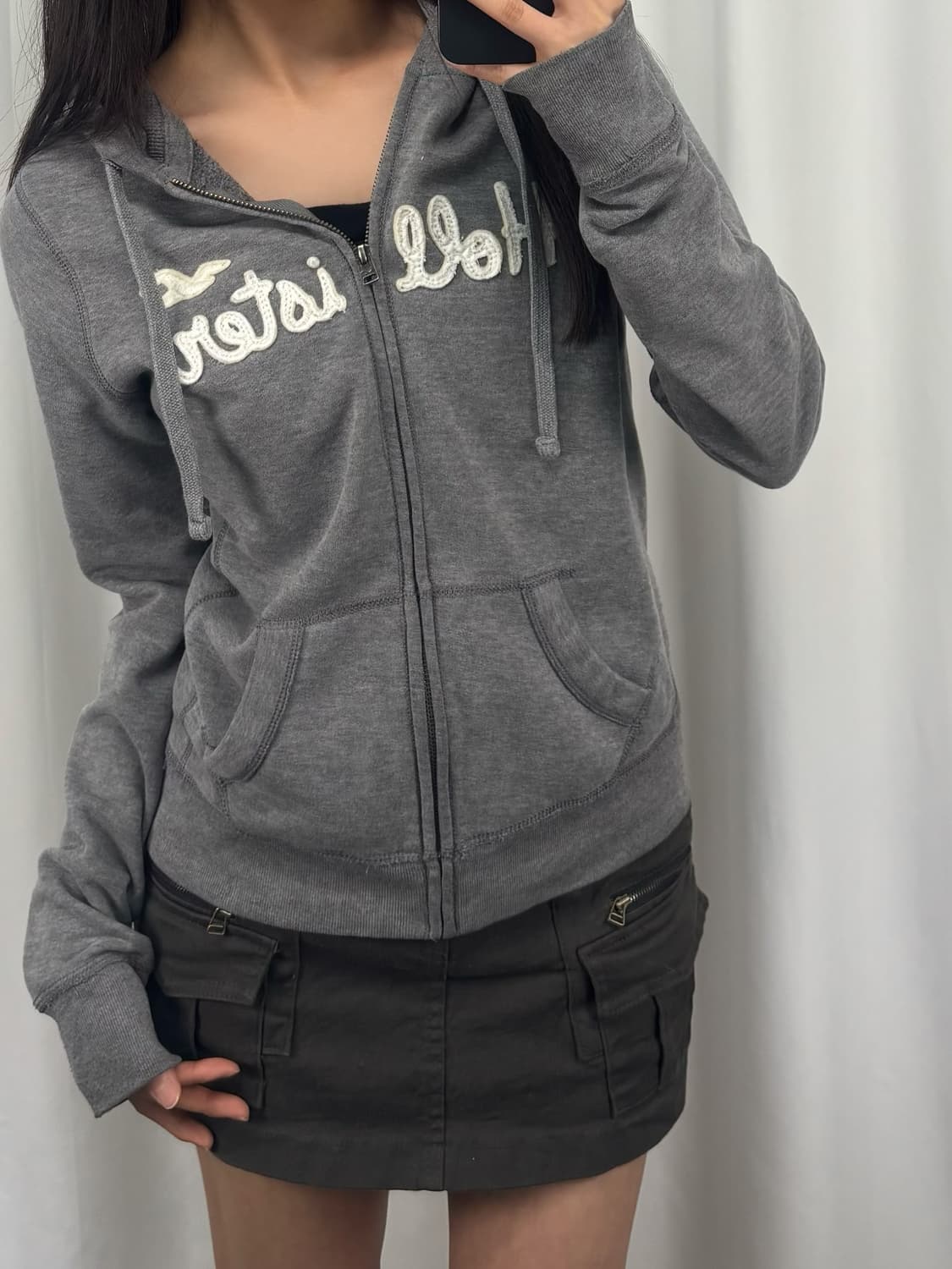 홀리스터 그레이 후드집업 상품이미지1