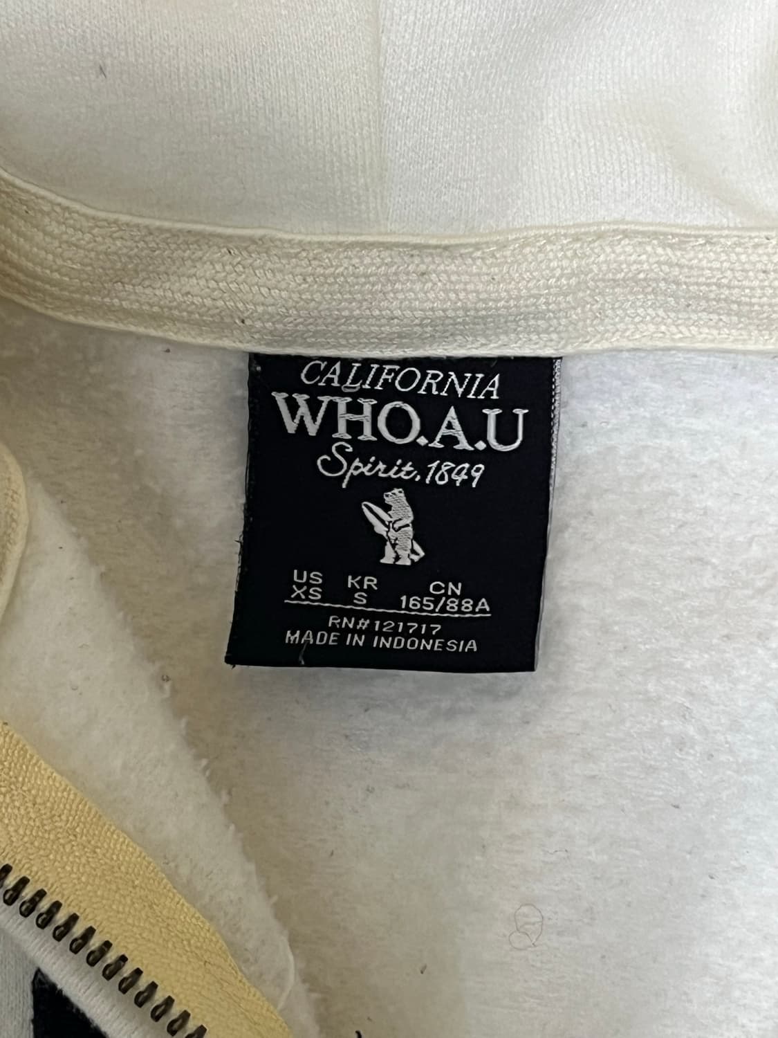 후아유 화이트 후드집업 S 상품이미지2