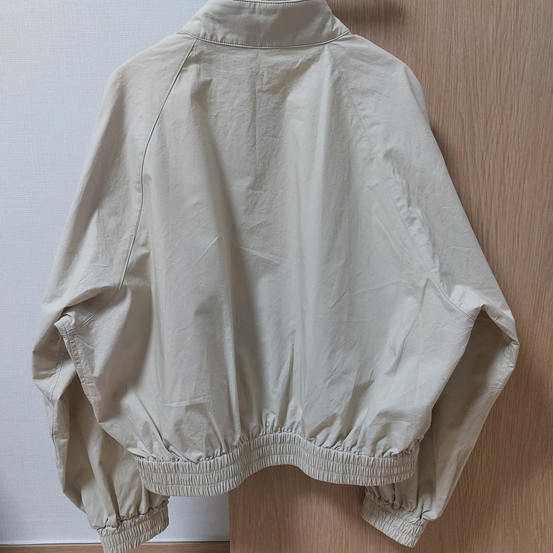 유니클로 코튼 숏 블루종 자켓 베이지 상품이미지2