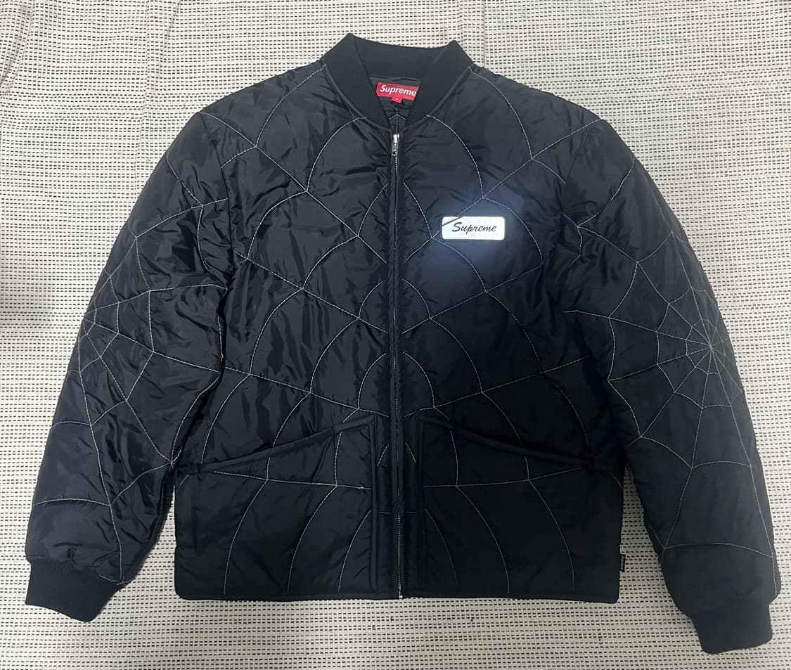 슈프림 스파이더 웹 퀼팅 워크 자켓 상품이미지1