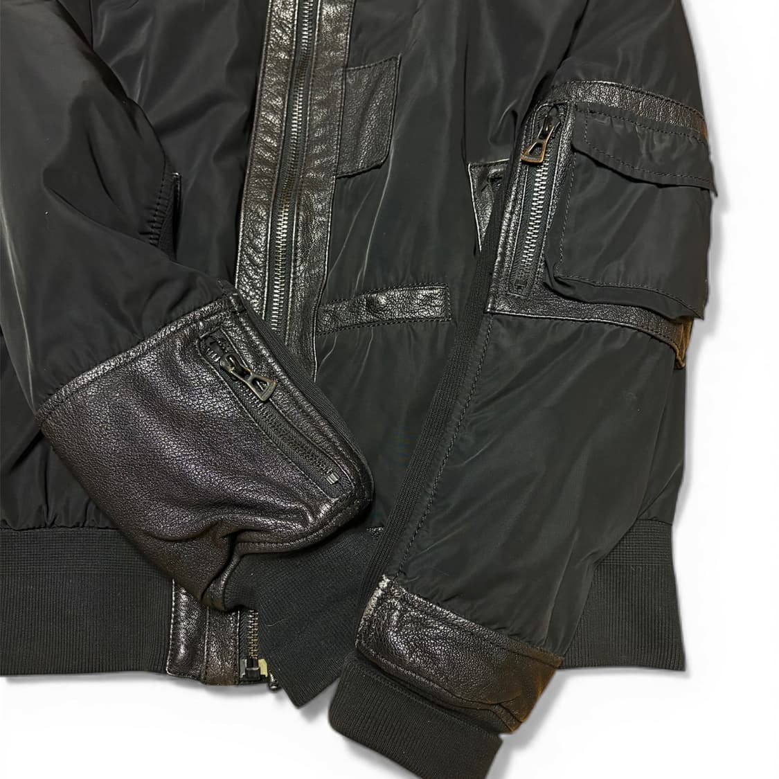 00s 휴고보스 레더패치 봄버자켓 상품이미지7