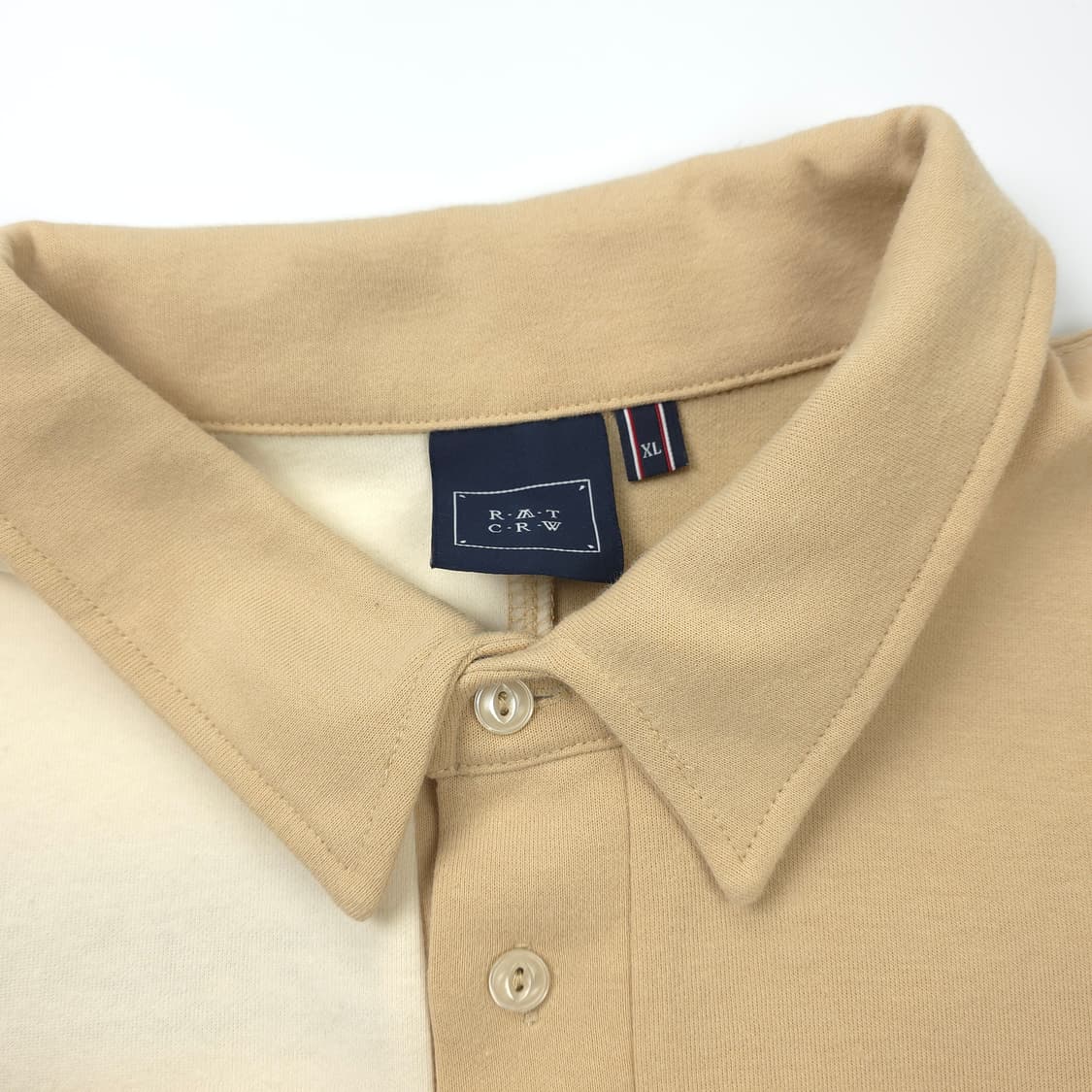 로맨틱크라운 하프패턴 반팔 카라티 베이지 (XL) 상품이미지4