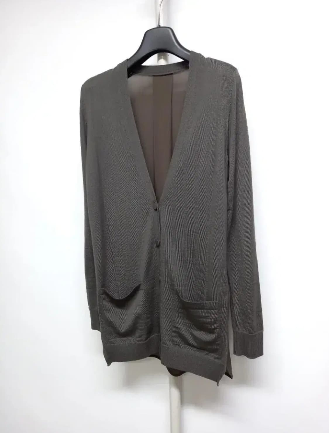 미샤 MICHAA 춘추 모.실크100  롱 가디건 55 상품이미지3