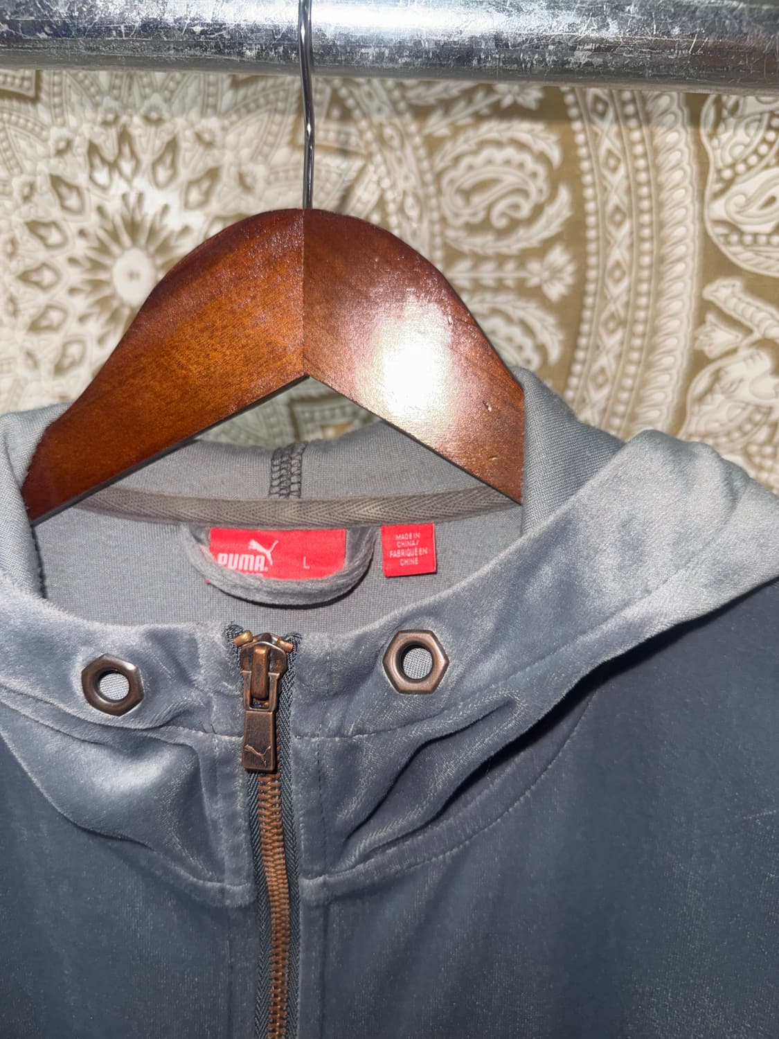 퓨마 여성 벨벳 후드집업  상품이미지5