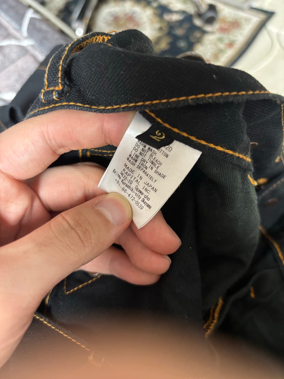 캐피탈 럼버 팬츠 블랙 상품이미지3