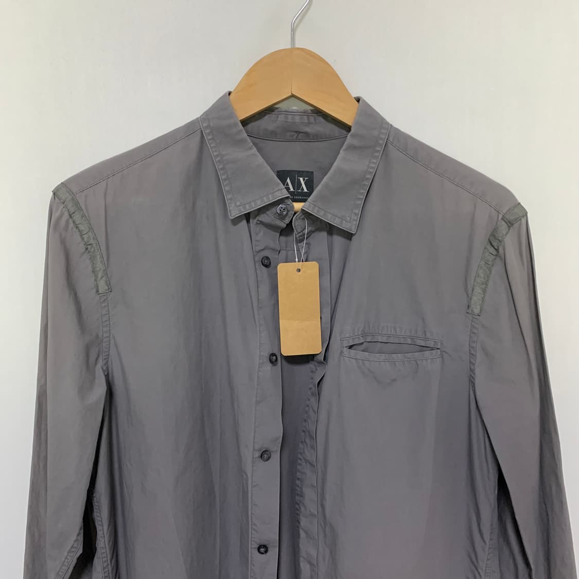 아르마니 익스체인지 알마니 차콜 스탠다드 셔츠 M 남녀공용 상품이미지7
