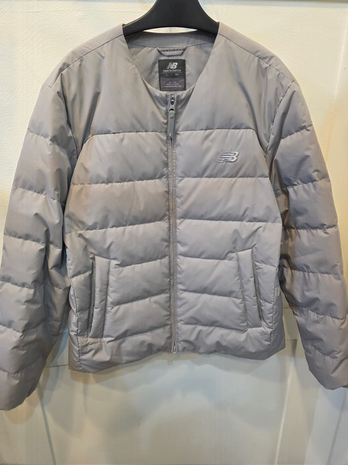 뉴발란스 경량 패딩  L 회색 상품이미지1