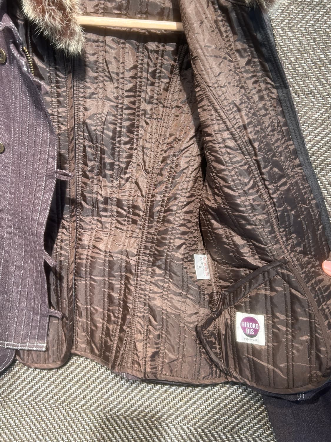 00s 히로코 코시노 퍼 트리밍 자켓  상품이미지9