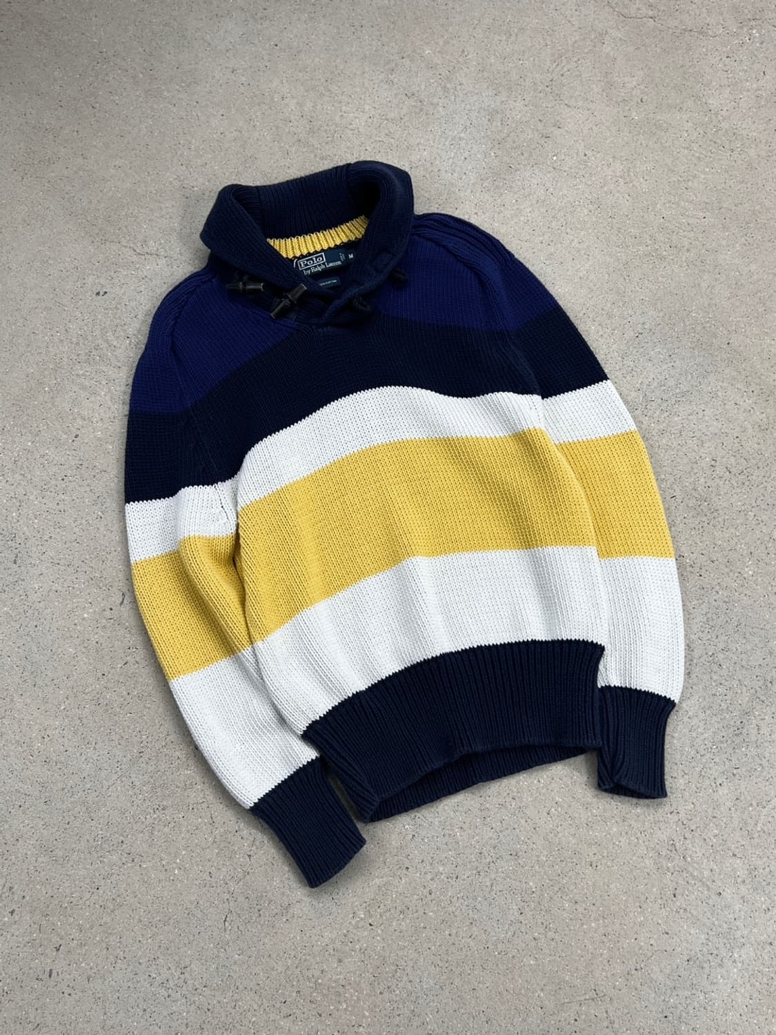 폴로 랄프로렌 엘보패치 숄카라 더플 니트 상품이미지2