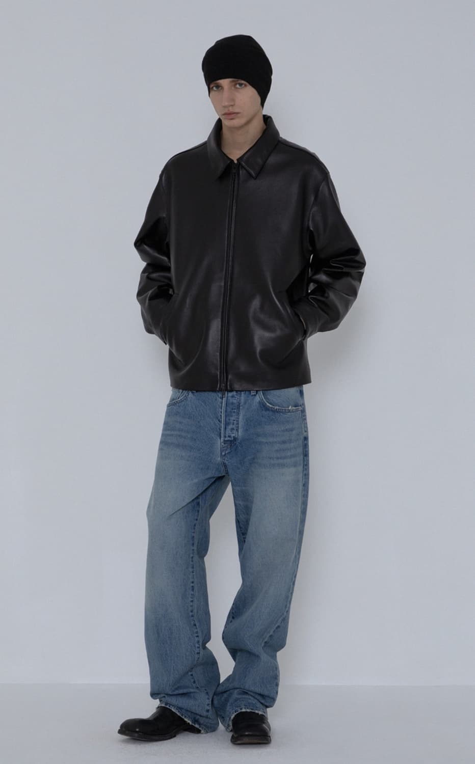 [2]Innir 253 램스킨 레더 블루종 상품이미지1