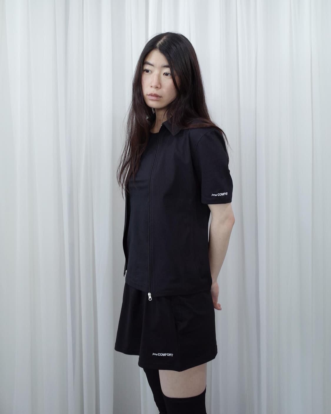 지초이 컴포트 25-002 ZIP SHIRT 블랙 상품이미지2