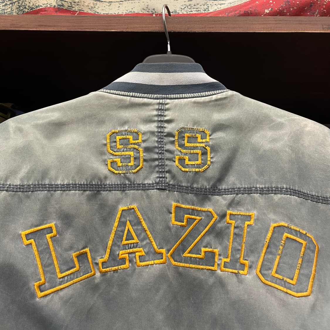 Rare! 80s 라치오 SS 세리에A 이탈리아 자수 풋볼팀 바시티 자켓 상품이미지4