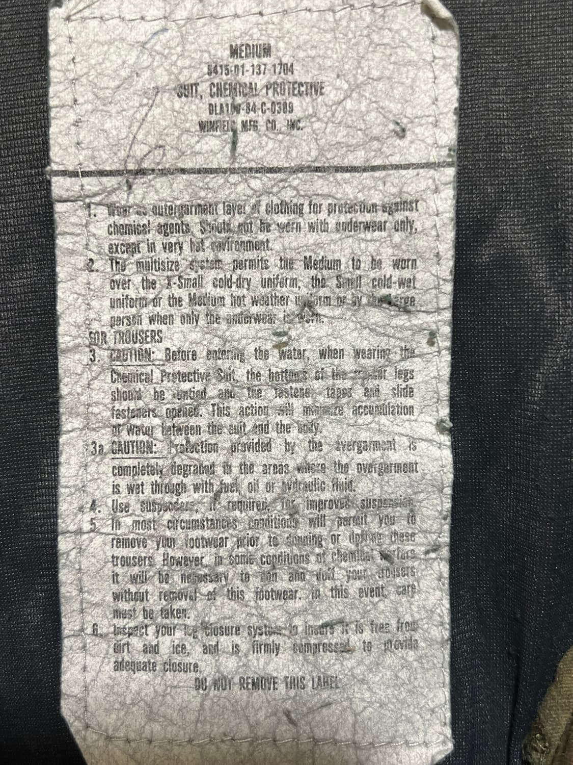 80s [38] 우드랜드 카모 MOPP 군납 카고 팬츠 US ARMY 상품이미지10