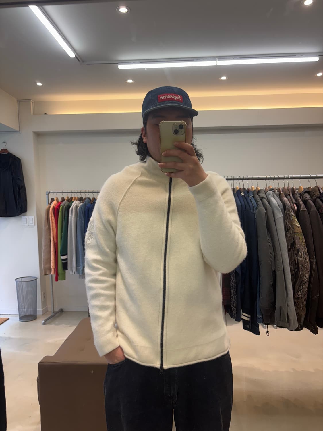 22FW 스톤아일랜드 551A4 램스울 자수 풀 집업 가디건 상품이미지6