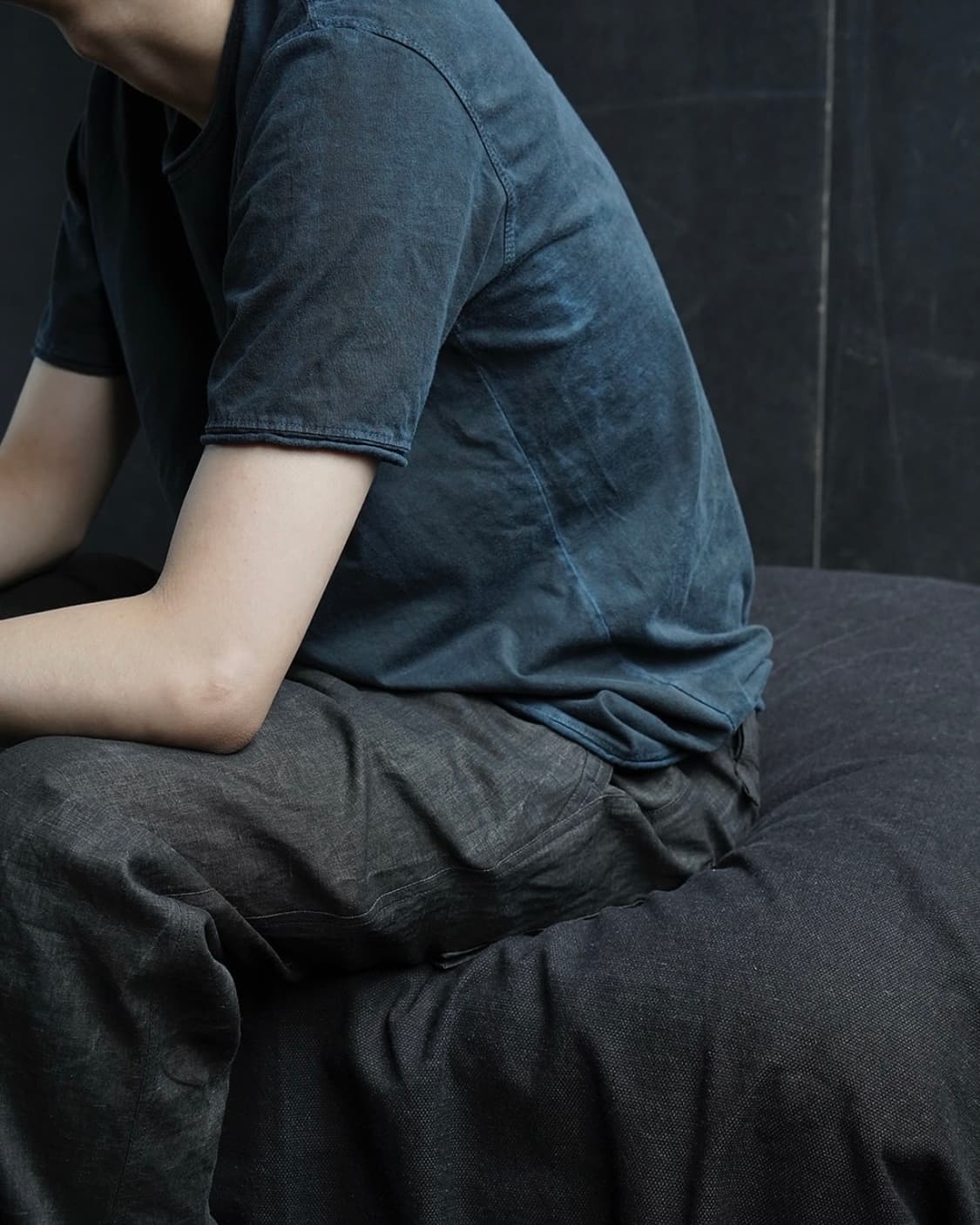 [S] blackmerle base tee indigo + ink 상품이미지1