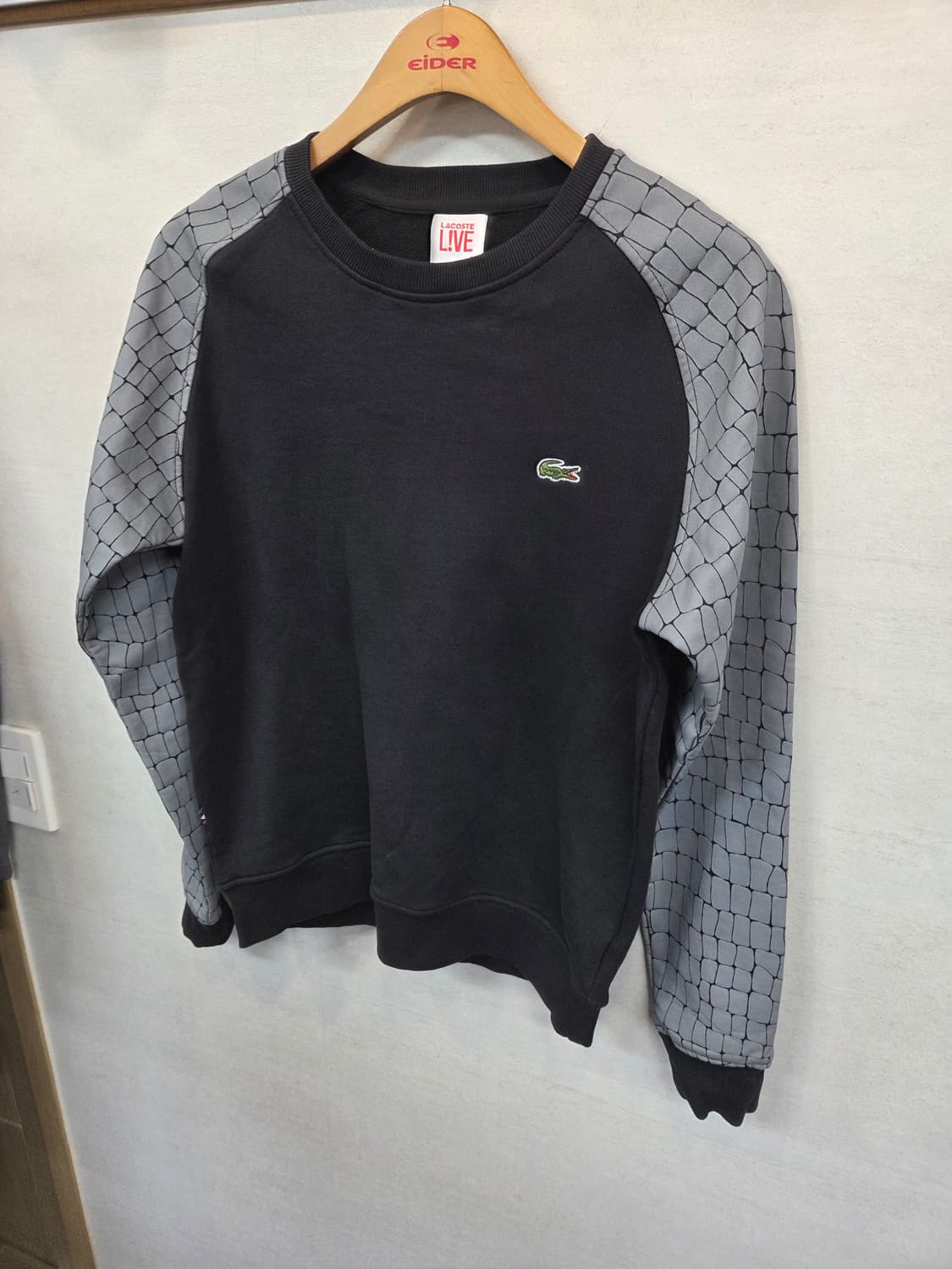 라코스테 라이브 레더 래글런 맨투맨 대략 s m 상품이미지5