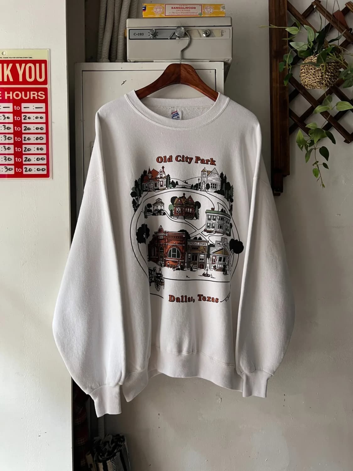 [XL]90's USA Made 달라스 Old City Park 스웻셔츠 상품이미지1