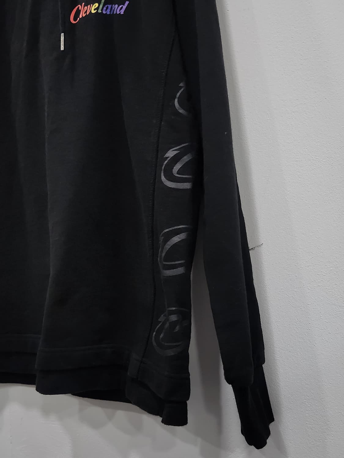 [M] NBA 클리브랜드 블랙 레이어드 후드티 남녀공용 M 상품이미지4