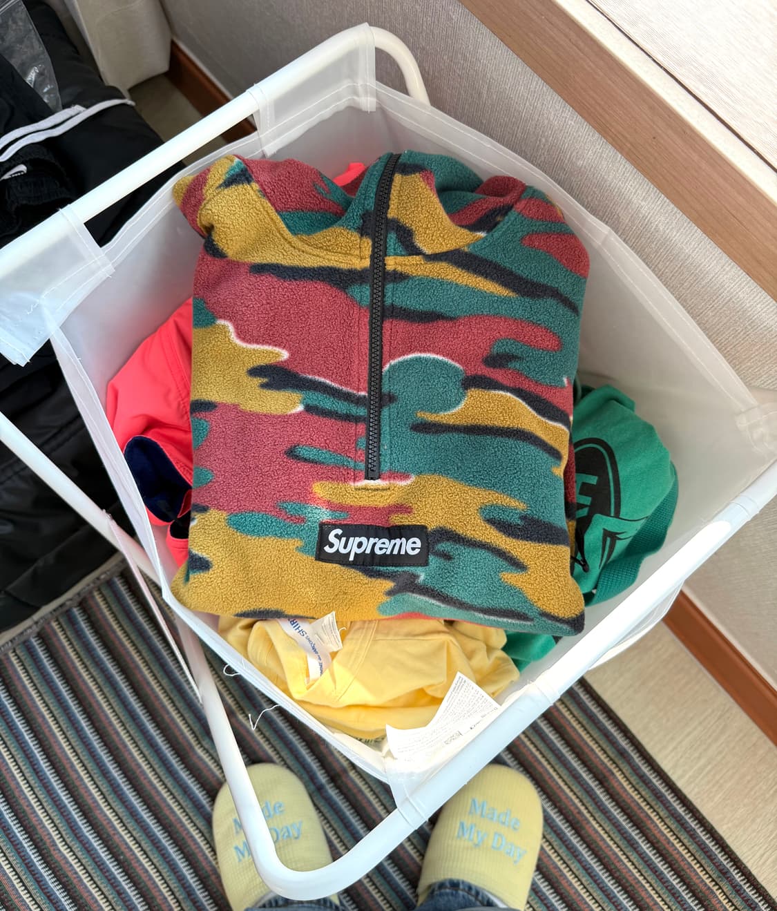 슈프림 카모 후리스 하프집업 상품이미지1