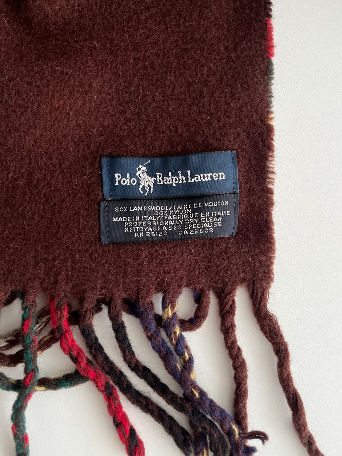 폴로 랄프로렌 타탄 체크 리버시블 머플러 브라운 상품이미지4