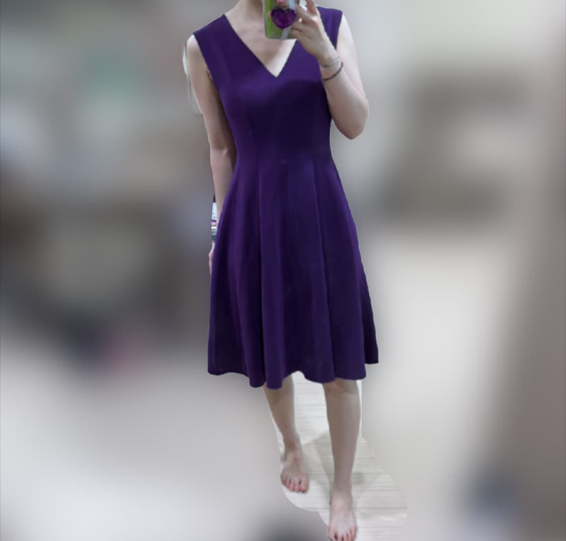 55 정품 막스마라 브이넥 플레어 라인 스커트 원피스 상품이미지2