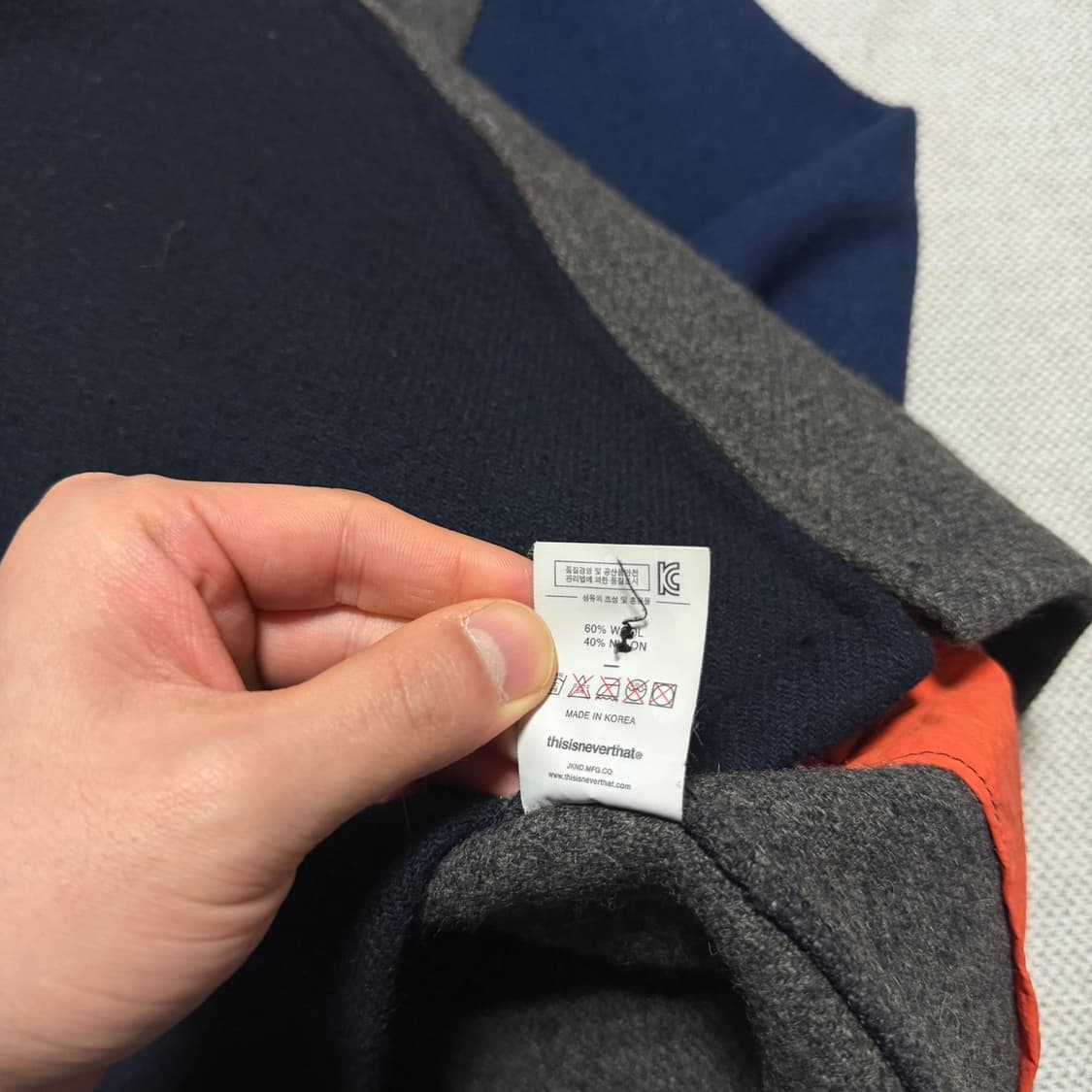 디스이즈네버댓 배색 울 카라 자켓 상품이미지4