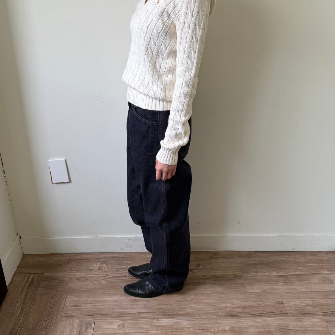 폴로랄프로렘 코튼 크림 스웨터 상품이미지2