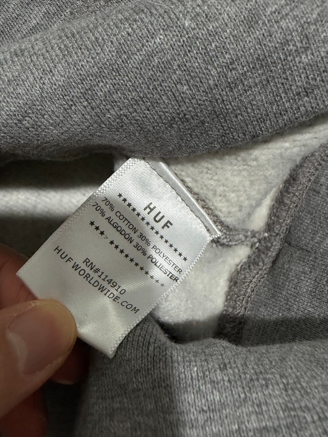 허프 구버전 기모후드 L 새상품급 상품이미지4