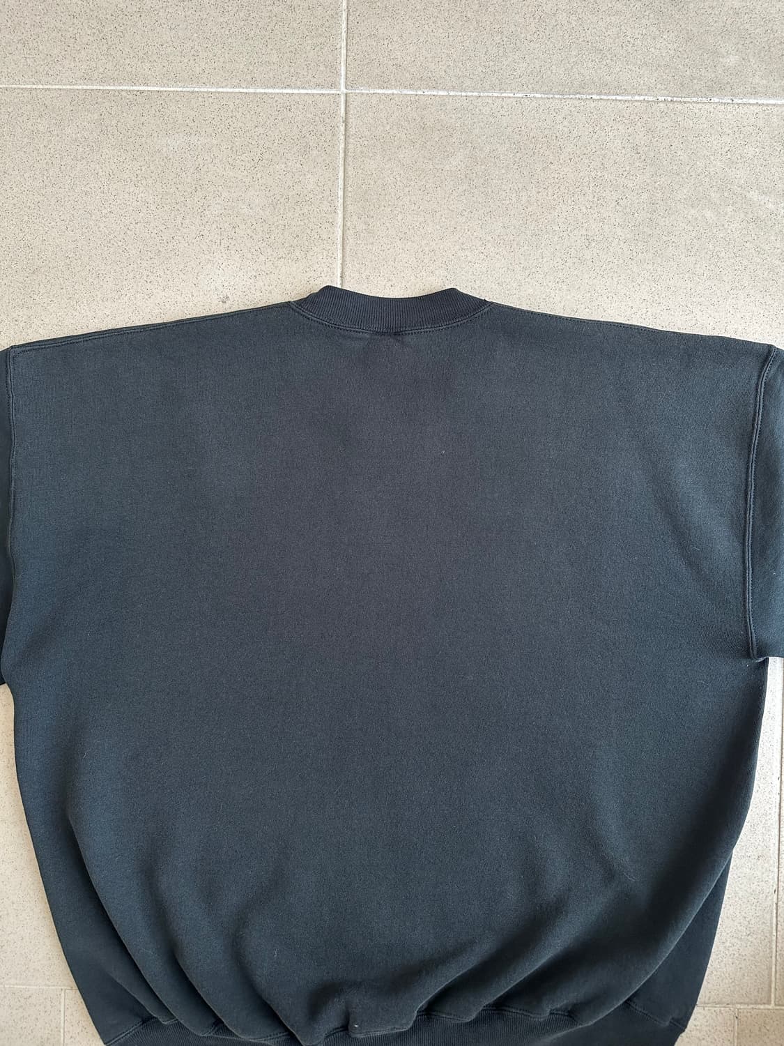 90s 빈티지 러셀 스웻셔츠 블랙 XXL USA 상품이미지5