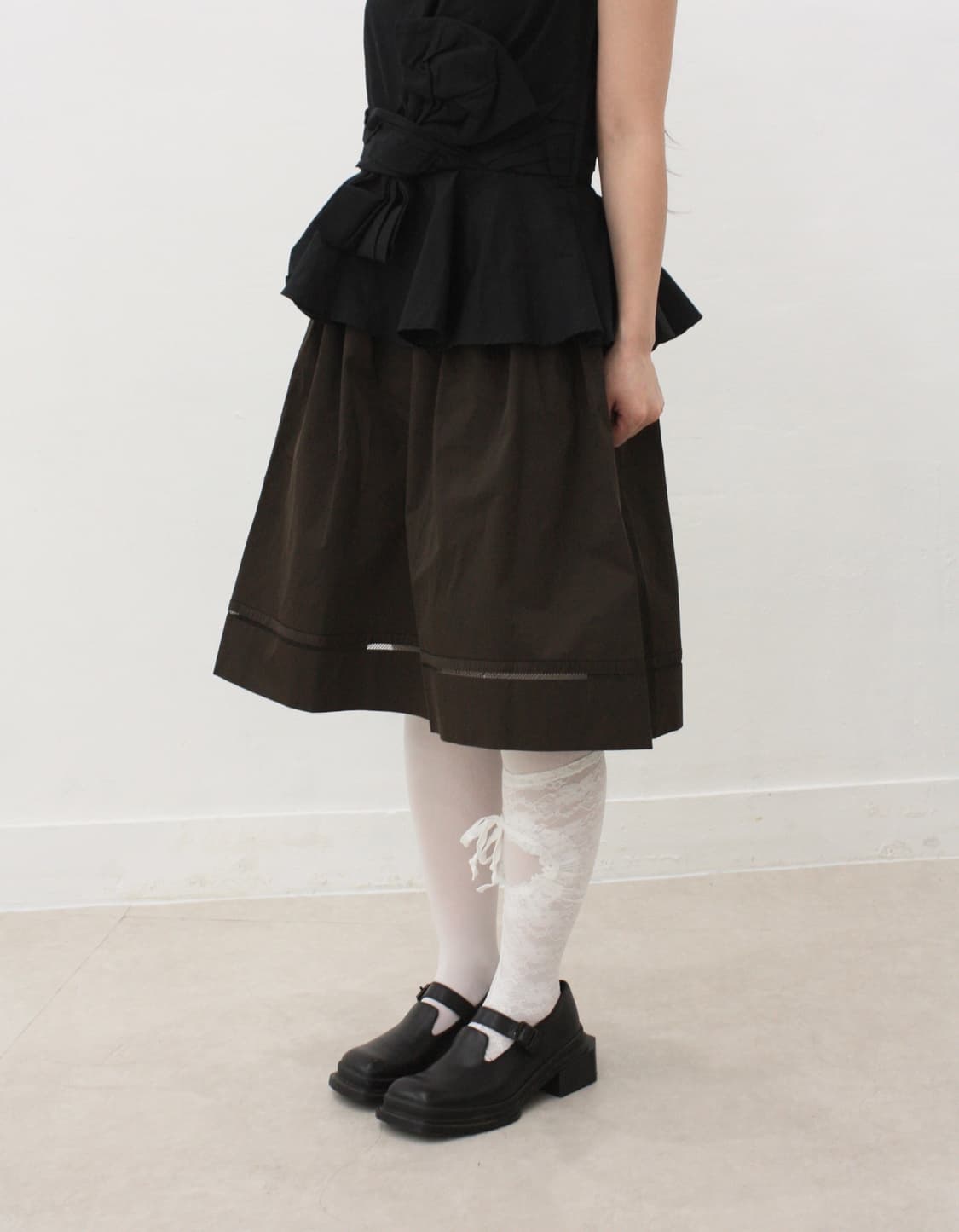 vtg brown balloon skirt 상품이미지2