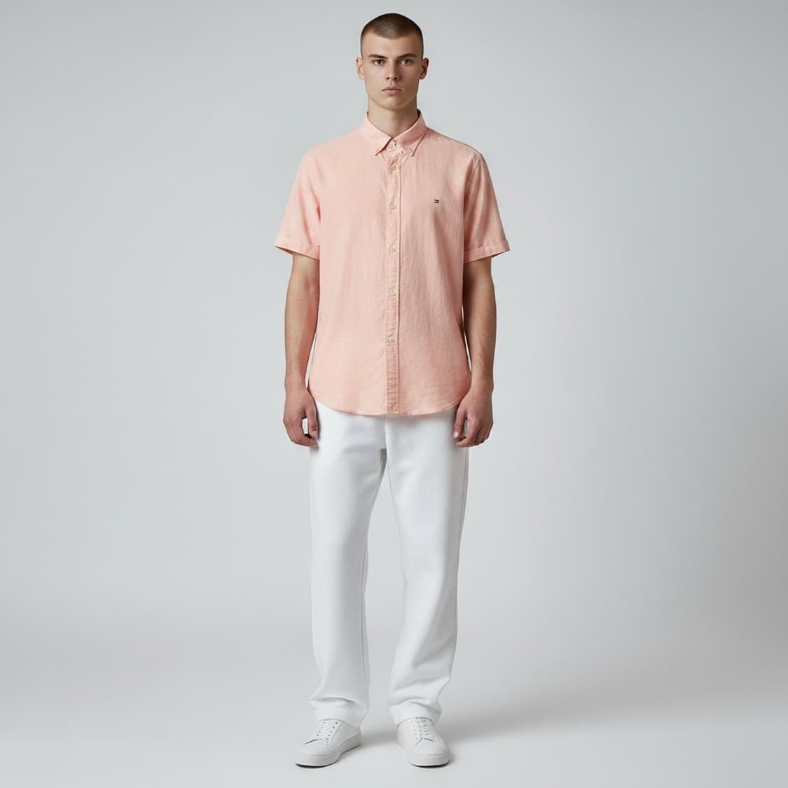 [L] Tommy 타미힐피거 린넨 반팔 셔츠 상품이미지4