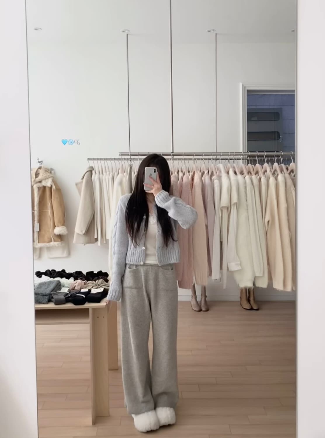 (새상품)누아누아 엘리나 케이블 크롭 알파카 가디건 상품이미지3