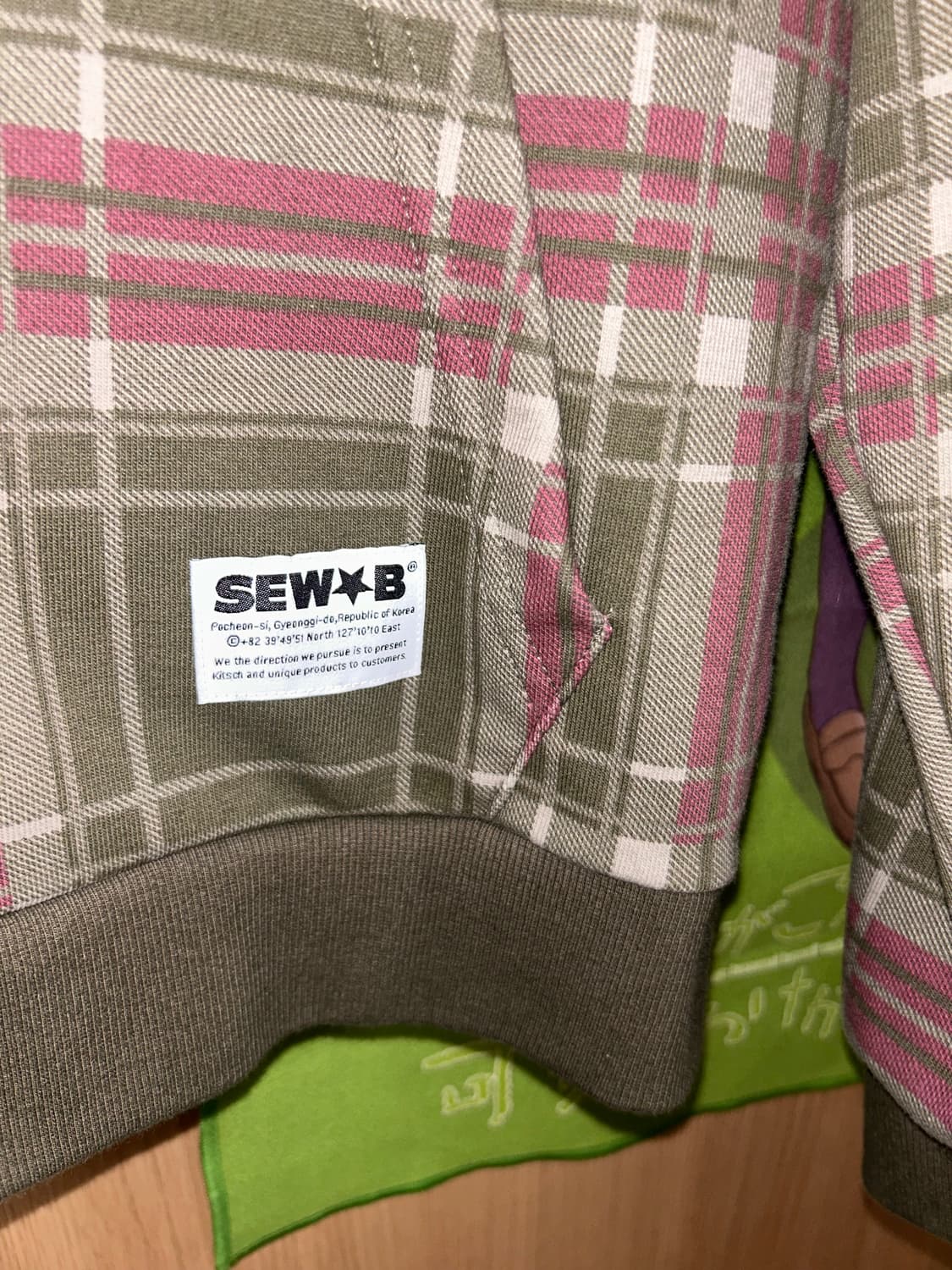 쏘비 체크 후드집업 상품이미지3